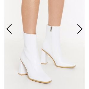 White Nasty Gal Boots